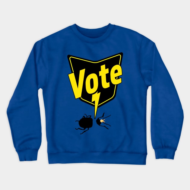 Know Your Parasites Vote Bug Spray Crewneck Sweatshirt by OrangeMonkeyArt